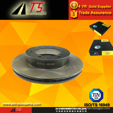 Hilux brake discs 53512-0K060 brake system disc